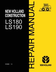 New Holland LS180, LS190 skid loader manual de reparación en pdf - New Holland Construcción manuales - NH-87036989