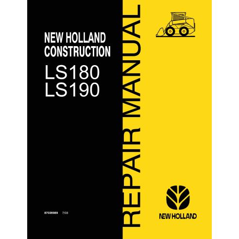 New Holland LS180, LS190 skid loader pdf repair manual  - New Holland Construction manuals - NH-87036989