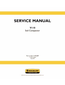 Manual de serviço em pdf do compactador New Holland V110 - New Holland Construction manuais