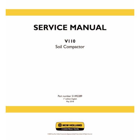 Compactador New Holland V110 manual de servicio pdf - New Holland Construcción manuales - NH-51492289