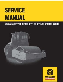 Manuel d'entretien pdf du compacteur New Holland CC700, CV900, CV1100, CV1500, CV2000, CV2500 - Construction New Holland manu...