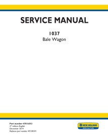 Manual de serviço em pdf do vagão de fardos New Holland 1037 - New Holland Construction manuais