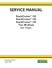 Manual de serviço pdf do vagão de fardos New Holland StackCruiser 102, 103, 105 Tier 4B - Construção New Holland manuais - NH...