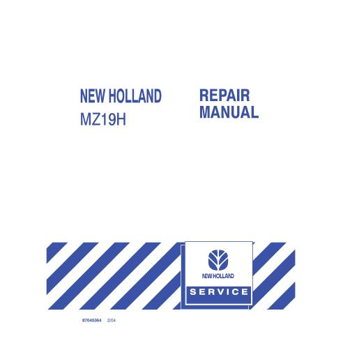 Manual de serviço pdf do trator New Holland MZ19H - Construção New Holland manuais - NH-87045364