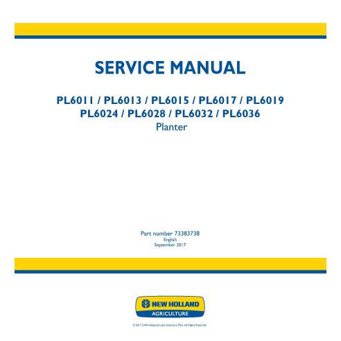 New Holland PL6011, PL6013, PL6015, PL6017, PL6019, PL6024, PL6028, PL6032, PL6036 manual de serviço da plantadeira em PDF - ...