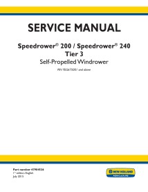 New Holland Speedrower 200, 240 Tier 3 PIN YEG675001+ andaineur automoteur pdf manuel d'entretien - Construction New Holland ...