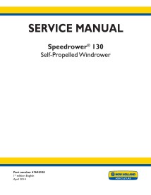 New Holland Speedrower 130 (2) manual de serviço em pdf do windrower automotor - Construção New Holland manuais - NH-47698328