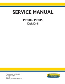 Taladro de disco New Holland SP3500 manual de servicio pdf - Agricultura de New Holland manuales
