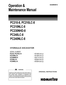 Excavadora hidráulica Komatsu PC210-8, PC210LC-8, PC210NLC-8, PC230NHD-8, PC240LC-8, PC240NLC-8 manual de operación y - Komat...