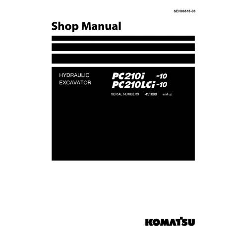 Komatsu PC210i -10, PC210LCi-10 hydraulic excavator pdf shop manual  - Komatsu manuals - KOMATSU-SEN06515-03