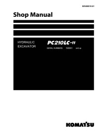 Komatsu PC210LC-11 hydraulic excavator pdf shop manual  - Komatsu manuals