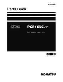 Manual do livro de peças em pdf da escavadeira hidráulica Komatsu PC210LC-11 - Komatsu manuais - KOMATSU-FENC0020-01