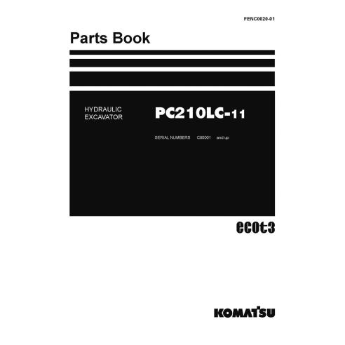 Manual do livro de peças em pdf da escavadeira hidráulica Komatsu PC210LC-11 - Komatsu manuais - KOMATSU-FENC0020-01