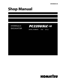 Komatsu PC228USLC-10 hydraulic excavator pdf shop manual  - Komatsu manuals - KOMATSU-SEN06483-04