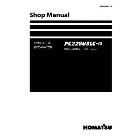 Komatsu PC228USLC-10 hydraulic excavator pdf shop manual  - Komatsu manuals - KOMATSU-SEN06483-04