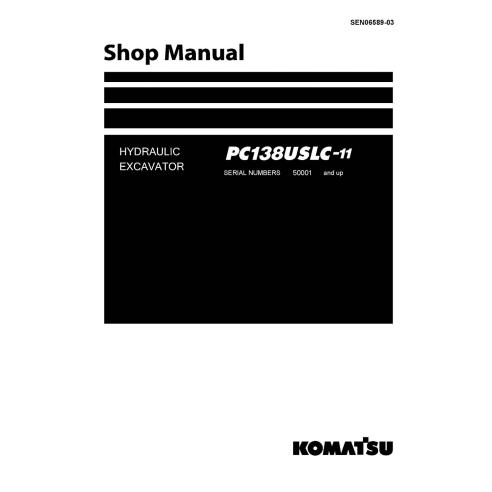 Komatsu PC138USLC-11 hydraulic excavator pdf shop manual  - Komatsu manuals - KOMATSU-SEN06589-03