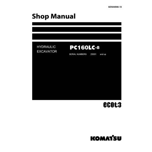 Komatsu PC160LC-8 hydraulic excavator pdf shop manual  - Komatsu manuals - KOMATSU-SEN04566-13