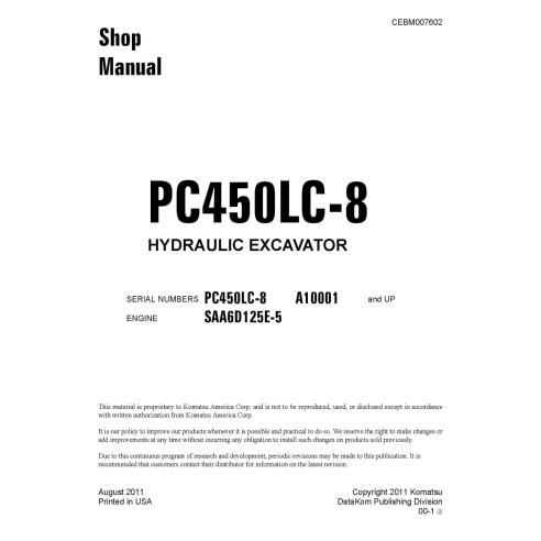 Manual de compra em pdf da escavadeira hidráulica Komatsu PC450LC-8 - Komatsu manuais - KOMATSU-CEBM007602