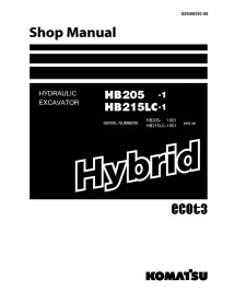 Komatsu HB205-1, HB215LC-1 hydraulic excavator pdf shop manual  - Komatsu manuals - KOMATSU-SEN05393-06