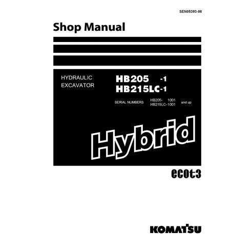 Excavadora hidráulica Komatsu HB205-1, HB215LC-1 manual de tienda pdf - Komatsu manuales - KOMATSU-SEN05393-06