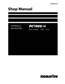 Komatsu PC78US-10 hydraulic excavator pdf shop manual  - Komatsu manuals