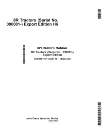 JD-OMRE581957 Manuel d'utilisation du tracteur John Deere 8245R, 8270R, 8295R, 8320R, 8335R, 8345R, 8370R, 8400R (OMRE581957)