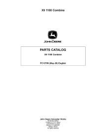 John Deere X9 1100 catálogo de piezas en pdf de la cosechadora - John Deere manuales - JD-PC13709