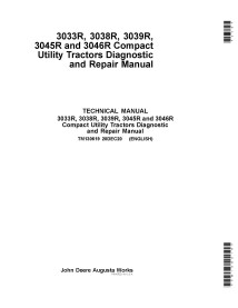 John Deere 3033R, 3038R, 3039R, 3045R and 3046R tractor pdf diagnostic and repair manual  - John Deere manuals - JD-TM130619