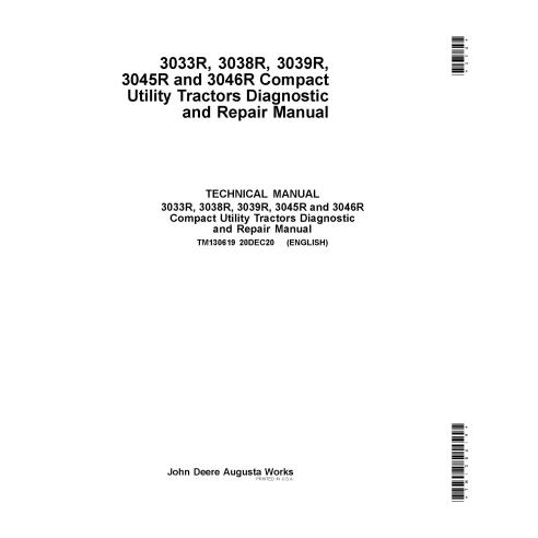 John Deere 3033R, 3038R, 3039R, 3045R e 3046R trator pdf diagnóstico e manual de reparo - John Deere manuais - JD-TM130619