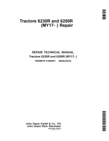 John Deere 6230R e 6250R (MY17-) manual técnico de reparo em pdf de trator - John Deere manuais - JD-TM409819