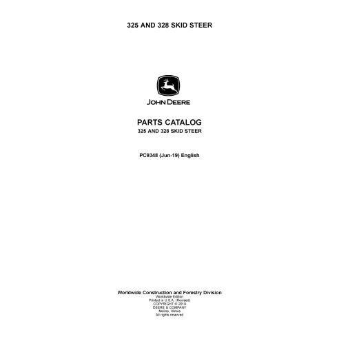 John Deere 325, 328 minicargadoras catálogo de piezas en pdf - John Deere manuales - JD-PC9348
