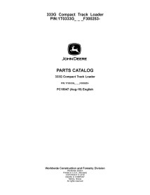 JD-PC15047 John Deere 333G compact track loader parts catalog (PC15047)