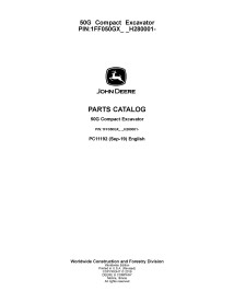 John Deere 50D excavator pdf parts catalog  - John Deere manuals