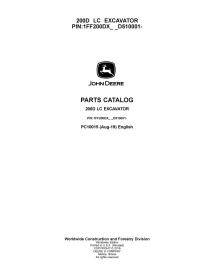 JD-PC10015 John Deere 200D LC excavator parts catalog (PC10015)