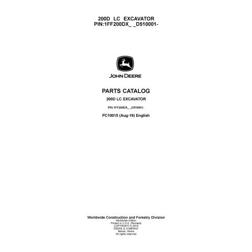 JD-PC10015 John Deere 200D LC excavator parts catalog (PC10015)