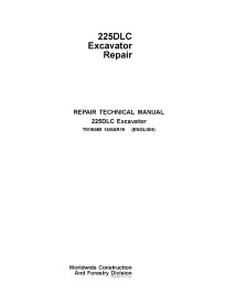 TM10085 John Deere 225DLC excavator pdf repair technical manual