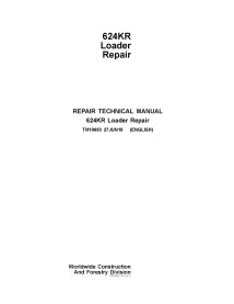 John Deere 624KR wheel loader pdf repair technical manual  - John Deere manuals - JD-TM10693