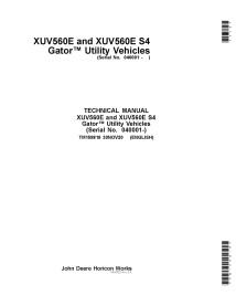 TM159819 Manuel technique du véhicule utilitaire John Deere XUV560E, XUV560E S4 Gator (TM159819)