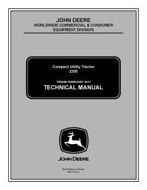 TM2289 John Deere 2305 compact utility tractor technical manual (TM2289)