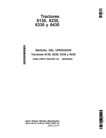 Manuel d'utilisation du tracteur John Deere 6130, 6230, 6330, 6430 pdf ES - John Deere manuels - JD-OMAL179673-EU-ES