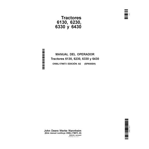 JD-OMAL179673-EU-ES John Deere 6130, 6230, 6330, 6430 tractor operator's manual ES (OMAL179673)
