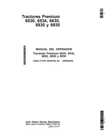 John Deere 6530, 6534, 6630, 6830, 6930 manual do operador pdf do trator ES - John Deere manuais - JD-OMAL171333-EU-ES