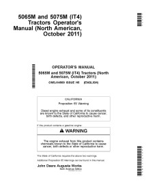 Manuel d'utilisation pdf des tracteurs John Deere 5065M et 5075M - John Deere manuels - JD-OMSJ14569