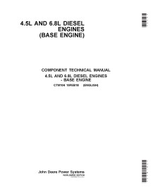 Manual técnico do motor John Deere 4.5L E 6.8L MOTORES DIESEL (MOTOR BASE) - John Deere manuais
