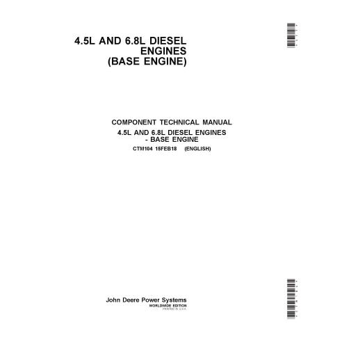 Manual técnico do motor John Deere 4.5L E 6.8L MOTORES DIESEL (MOTOR BASE) - John Deere manuais - JD-CTM104-15-02-18