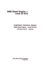 Manuel technique pdf du moteur John Deere 6068 Diesel Level 33 ECU - John Deere manuels - JD-CTM120019