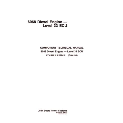 Manual técnico do motor John Deere 6068 Diesel Nível 33 ECU em pdf - John Deere manuais - JD-CTM120019