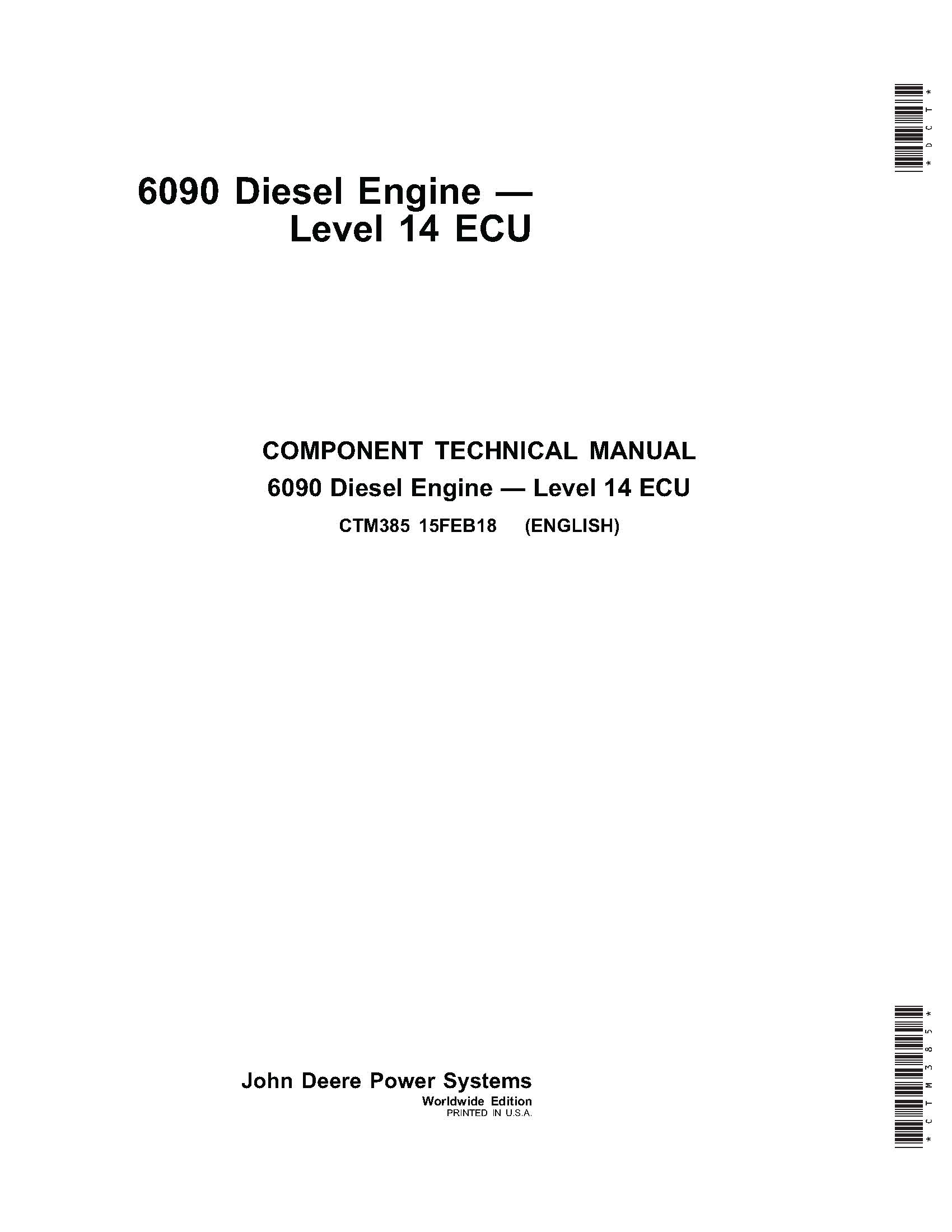 Manual técnico do motor John Deere 6090 PowerTech Diesel Nível 14 ECU