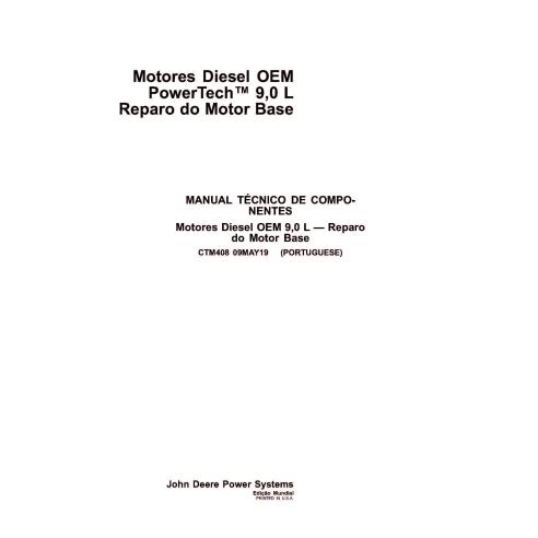 JD-CTM408-PT Manual técnico do motor diesel OEM John Deere PowerTech 9.0L PT (CTM408)