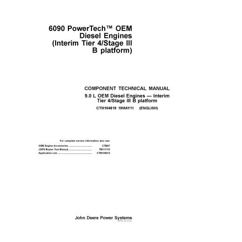 JD-CTM104819 John Deere 6090 PowerTech Diesel Level 21 ECU engine technical manual (CTM104819)